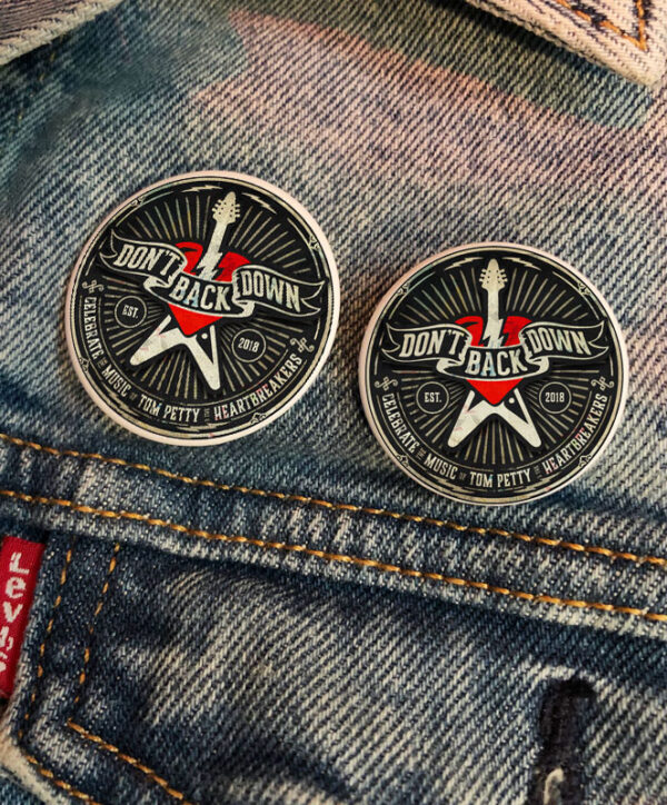 Buttons from Don’t Back Down, Maryland's premier Tom Petty and the Heartbreakers tribute band