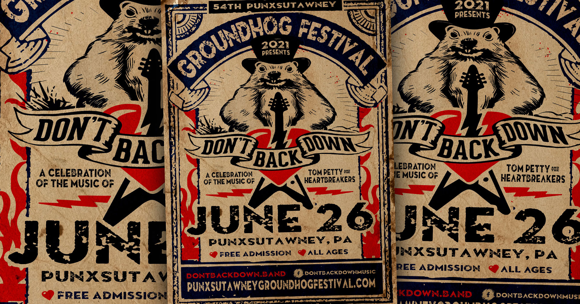 Don't Back Down, Maryland's premier Tom Petty and the Heartbreakers tribute band, celebrates the Music of Tom Petty & the Heartbreakers at the 54th Punxsutawney Groundhog Festival 2021